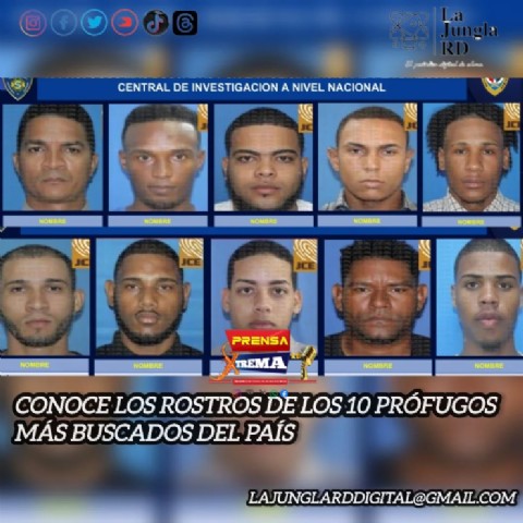 Autoridades revelaron el listado de los diez prófugos más buscados