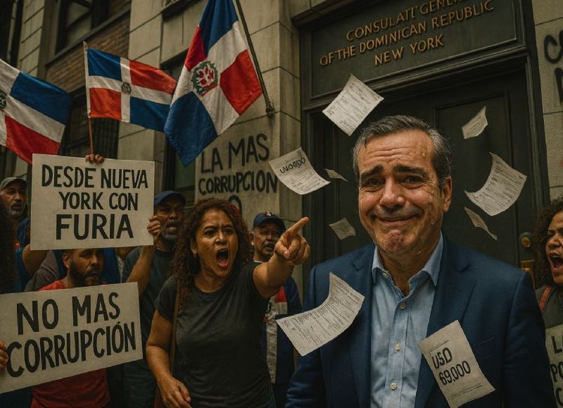 Luis Abinader enfrentó protestas en Nueva York por corrupción, nepotismo y abandono de la diáspora